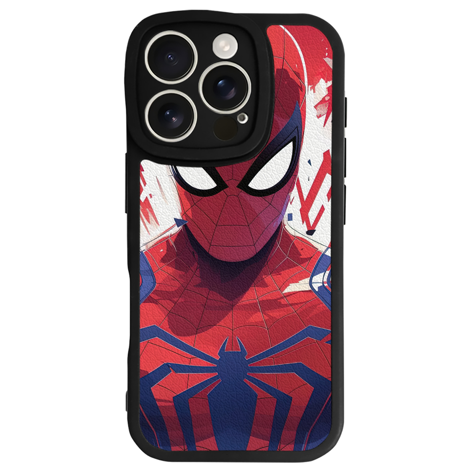 （画像用） Spider Man スパイダーマン 【iPhone 16シリーズ対応】シリコンスマホケース（レザー調） 材質：シリコン